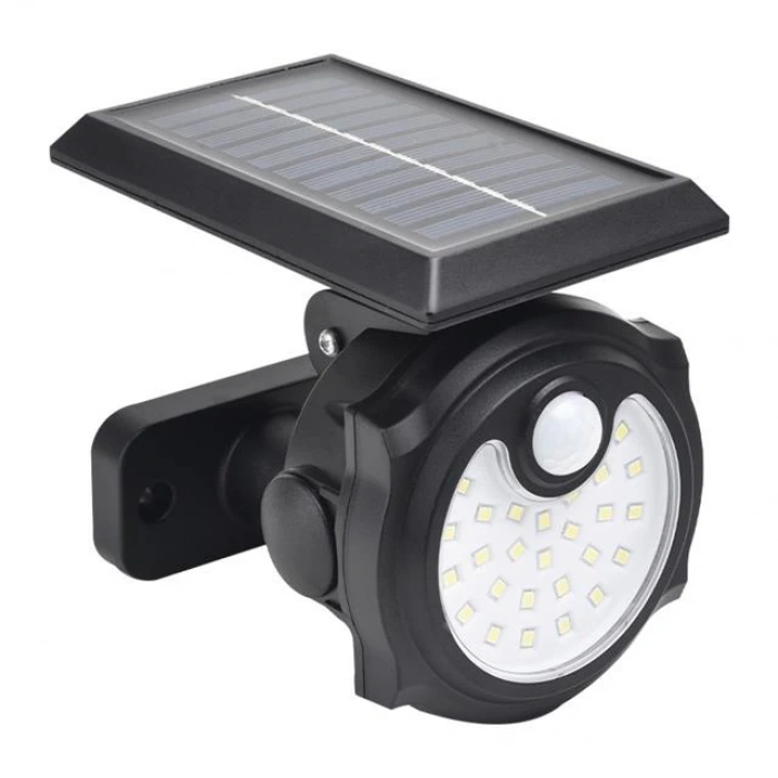 Powermaster SH-1705A 26 Ledli Sensörlü 3 Modlu Solar İndiksiyon Duvar Lambası
