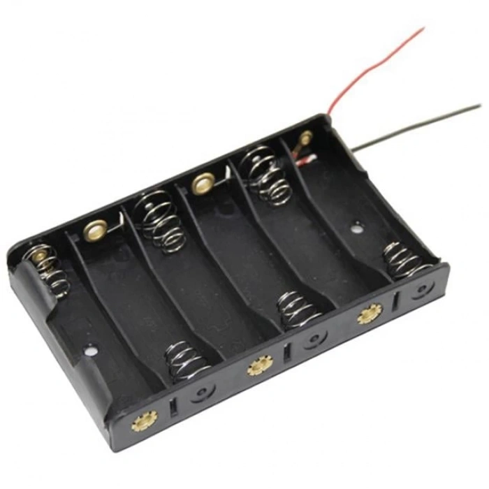 Powermaster Yan Yana 6lı AA Pil Yuvası (IC-234B)