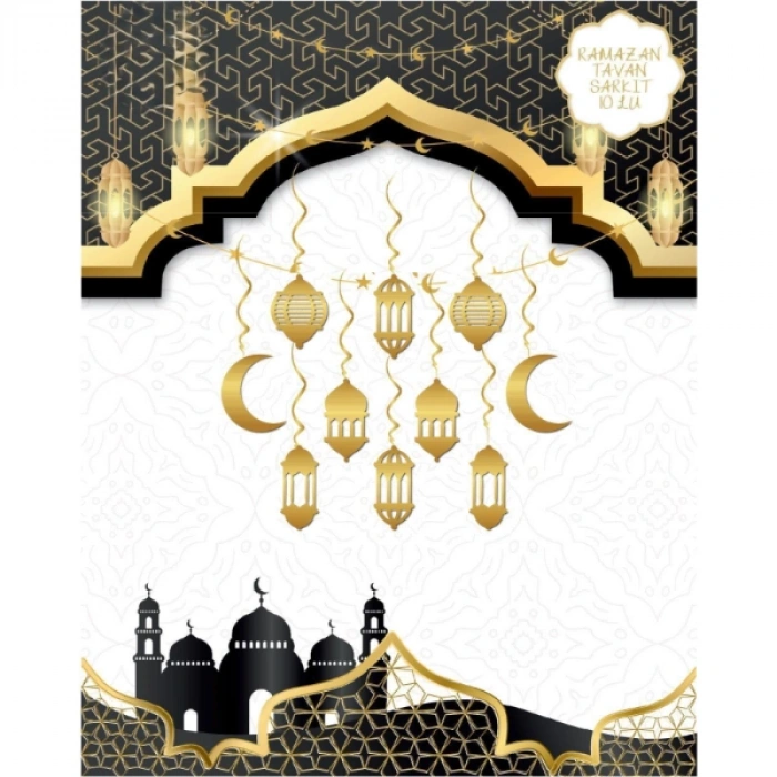 Ramazan Tavan Süsü 10lu Metalize Gold