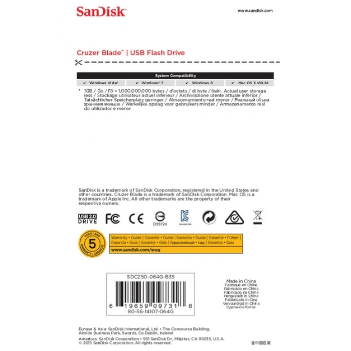 SanDisk Cruzer Blade 64GB