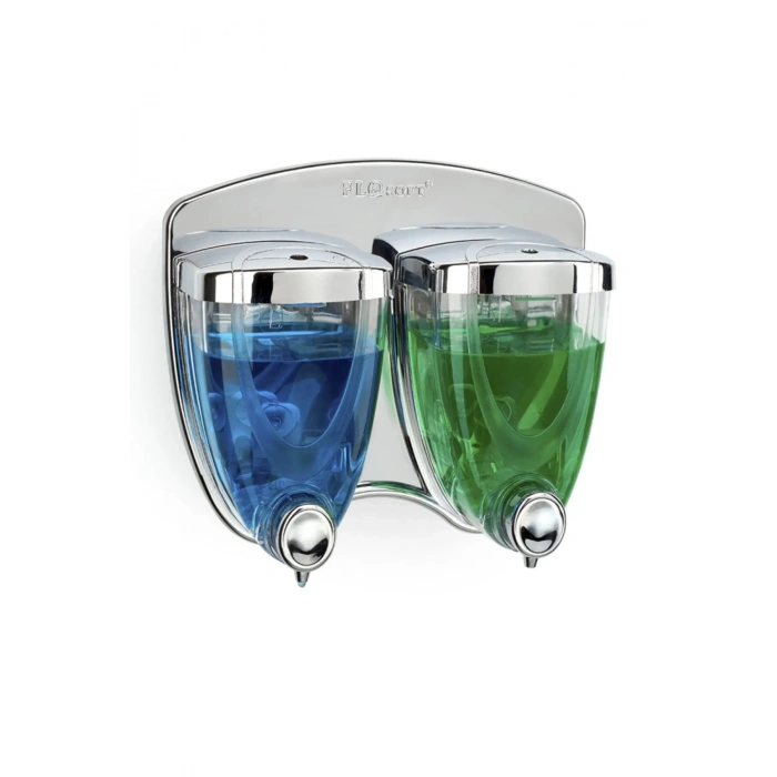 Sıvı Sabunluk Ikiz 350+350 Ml Krom Kaplama Royaleks-f038