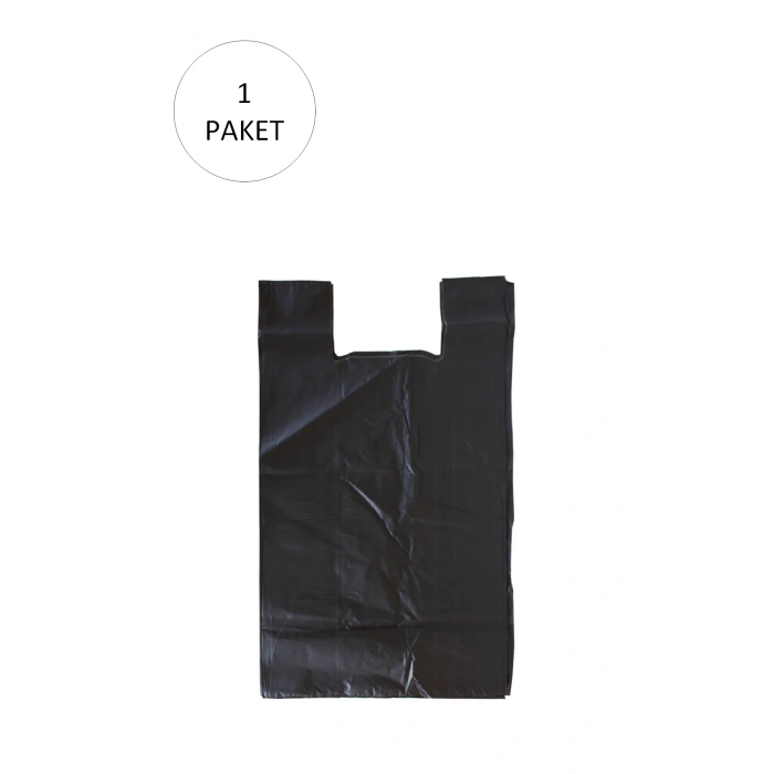 Siyah Hışır Atlet Poşet Mini Boy 22x31 Cm 1 Paket Takriben 500 Adet