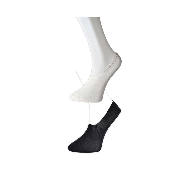 Siyah Ve Beyaz Erkek Babet Çorap 15 Çift