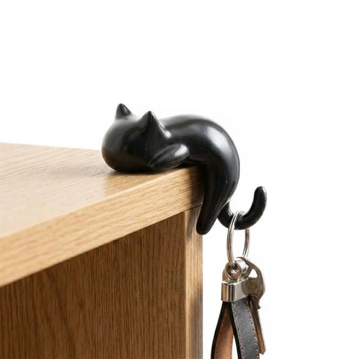 Sunup SN-29184 Kedi Figürlü Yapışkanlı Köşe Askılık