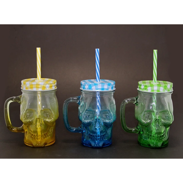 Tekli Cam Kurukafa Kupa Bardak Pipetli