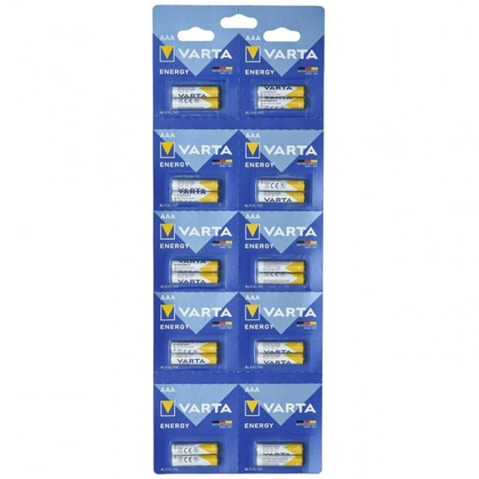 Varta 4103229482 LR03 1.5 Volt Alkalin 20li İnce AAA Kalem Pil