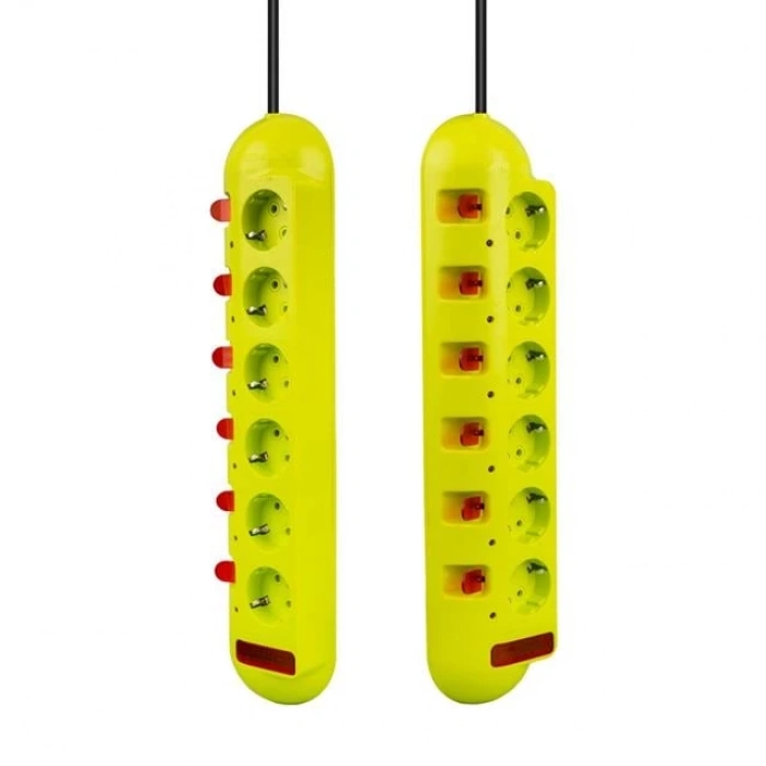 Vea VE-E60 6Lı 1.5 Metre Ayrı Anahtarlı Grup Priz