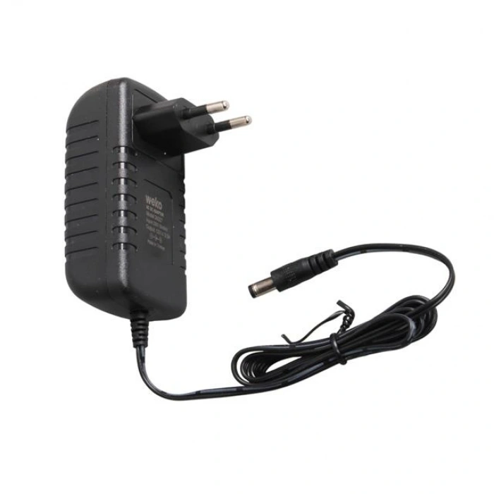 Weko 12 Volt - 2.5 Amper 5.5*2.5 Uçlu Yerli Üretim Plastik Kasa Priz Tipi Adaptör