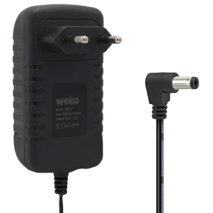 Weko 25.2 Volt - 2 Amper 5.5*2.5 Uçlu Yerli Üretim Priz Tipi Adaptör