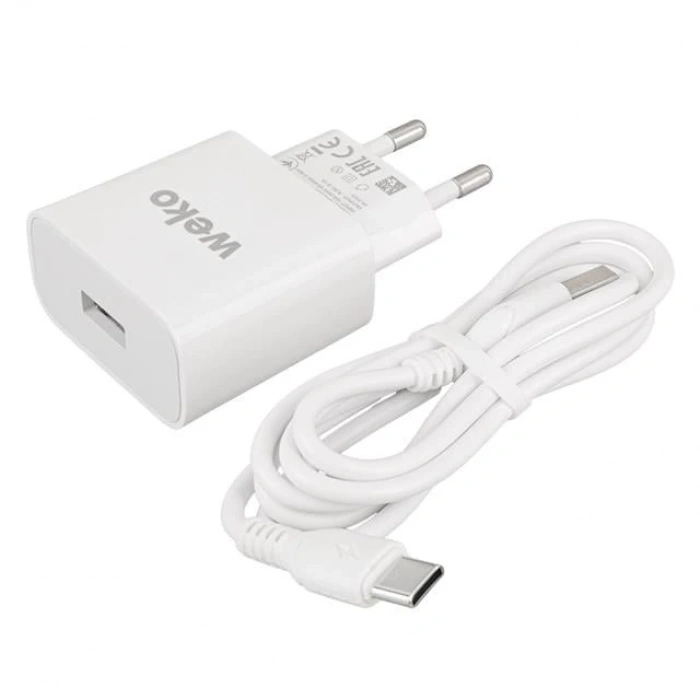 Weko WK-21435 M7 2.1 Amper Telefon Şarj Adaptörü + Type-C Kablo