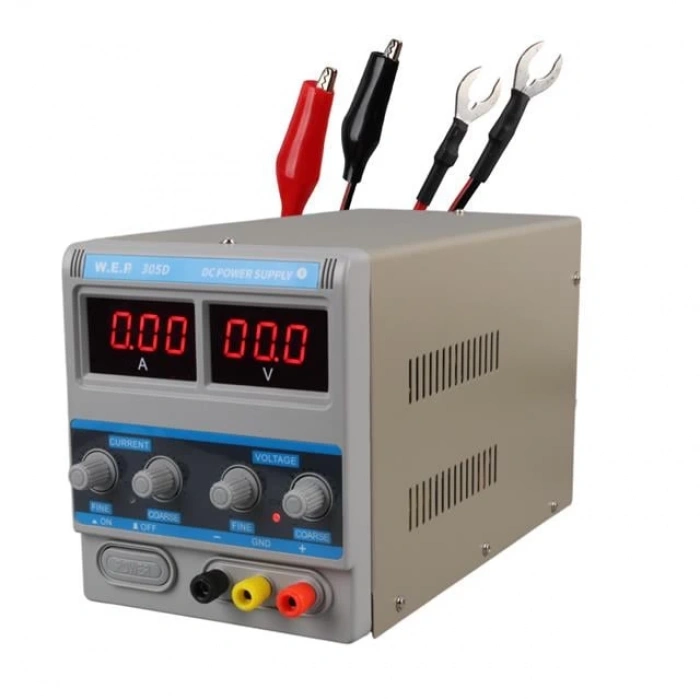 WEP 305D Ayarlanabilir Güç Kaynağı Laboratuvar Tipi DC0-30 Voltaj 0-5 Amper Adaptör