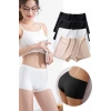 4 Adet Kadın Dikişsiz Görünmez İz Yapmaz Mini Şort Boxer Siyah Beyaz Ten