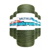 5 Adet Polyester Makrome İpi 2860 Haki Yeşil 100 Gr