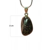 Anyolit Doğal Taşı Zincirli El Yapımı Kolye Uç: 2 Cm Zincir: 20 Cm Kutulu