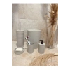 Banyo Seti 5li Krem Çöp Kovası Wc Fırçalık Sıvı Sabunluk Katı Sabunluk