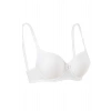 Destekli Slikonlu Düz Sütyen Beyaz