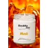 Doğal Özel Seri Kokulu Dekoratif Kavanoz Mum 210 Cc - Musk Esansı - Ryl