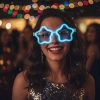 HarmonyAura 12 Adet Yıldız Glow Gözlük – Glow Partisi ve Etkinlik İçin