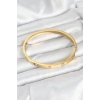 HarmonyAura 316L Çelik Gold Renk Zirkon Taşlı 65 mm Kadın Kelepçe Bileklik