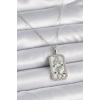HarmonyAura 316L Çelik Gümüş Renk Zincir Aslan Burcu Zirkon Taşlı Kadın Kolye