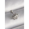 HarmonyAura 316L Çelik Gümüş Renk Zirkon Taşlı Güneş Tragus Piercing