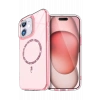 HarmonyAura Apple iPhone 11 Live Diamond Magsafe Kapak - Pembe