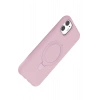 HarmonyAura Apple iPhone 11 Regal Magsafe Standlı Kapak - Açık Pembe