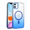 HarmonyAura Apple iPhone 12 Glossy Magsafe Kapak - Mavi