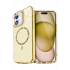 HarmonyAura Apple iPhone 12 Live Diamond Magsafe Kapak - Sarı