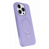 HarmonyAura Apple iPhone 14 Pro Max Regal Magsafe Standlı Kapak - Lila