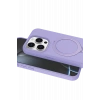 HarmonyAura Apple iPhone 14 Pro Max Regal Magsafe Standlı Kapak - Lila