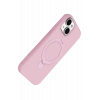 HarmonyAura Apple iPhone 14 Regal Magsafe Standlı Kapak - Açık Pembe