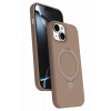 HarmonyAura Apple iPhone 15 Plus Regal Magsafe Standlı Kapak - Çöl Titanyum