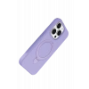 HarmonyAura Apple iPhone 15 Pro Max Regal Magsafe Standlı Kapak - Lila