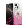 HarmonyAura Apple iPhone 15 Pummel Shiny Magsafe Kapak - Pembe
