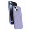 HarmonyAura Apple iPhone 15 Regal Magsafe Standlı Kapak - Lila