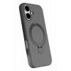 HarmonyAura Apple iPhone 16 Plus Regal Magsafe Standlı Kapak - Titan Gri