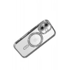 HarmonyAura Apple iPhone 17 Joke Simli Magneticsafe Kılıf - Gümüş