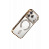 HarmonyAura Apple iPhone 17 Pro Joke Simli Magneticsafe Kılıf - Gold