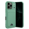 HarmonyAura Apple iPhone 17 Pro Kelvin Kartvizitli Silikon - Açık Yeşil