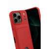 HarmonyAura Apple iPhone 17 Pro Kelvin Kartvizitli Silikon - Kırmızı