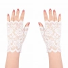 HarmonyAura Beyaz Dantel Parmaksız Kısa Eldiven