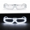 HarmonyAura Beyaz LED Işıklı Parti Gözlüğü 3 Modlu – Glow & Gece Eğlence Gözlüğü