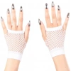 HarmonyAura Beyaz Renk Kısa Boy Fileli Örgü Eldiven