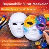 HarmonyAura Boyanabilir Surat Model Maske – Lastikli | Kendin Tasarla