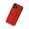 HarmonyAura  Iphone 13 Pro Kılıf Coco Deri Standlı Kapak - Kırmızı