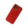 HarmonyAura  Iphone 13 Pro Max Kılıf Coco Deri Silikon Kapak - Kırmızı