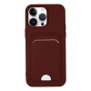 HarmonyAura  Iphone 14 Pro Kılıf Kelvin Kartvizitli Silikon - Bordo