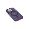 HarmonyAura  Iphone 15 Pro Kılıf Lodos Magneticsafe Mat Kapak - Mor