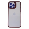 HarmonyAura iPhone 15 Pro Kılıf Roblox Lens Standlı Kapak - Bordo